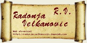 Radonja Velkanović vizit kartica